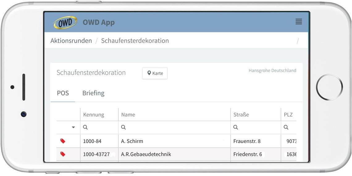 OWD APP Orts- und zeitun­abhängiger Datenzugriff